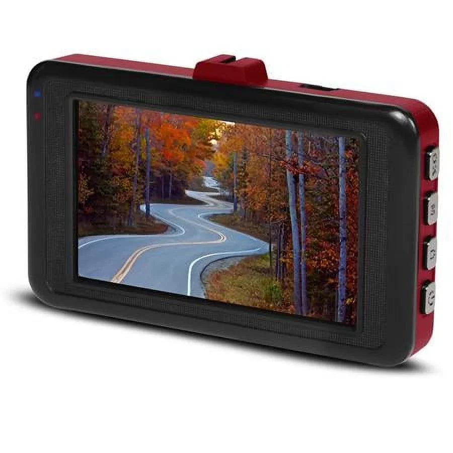MNCD37 Full HD 3" LCD Screen Dash Cam, Red, 2-Pack