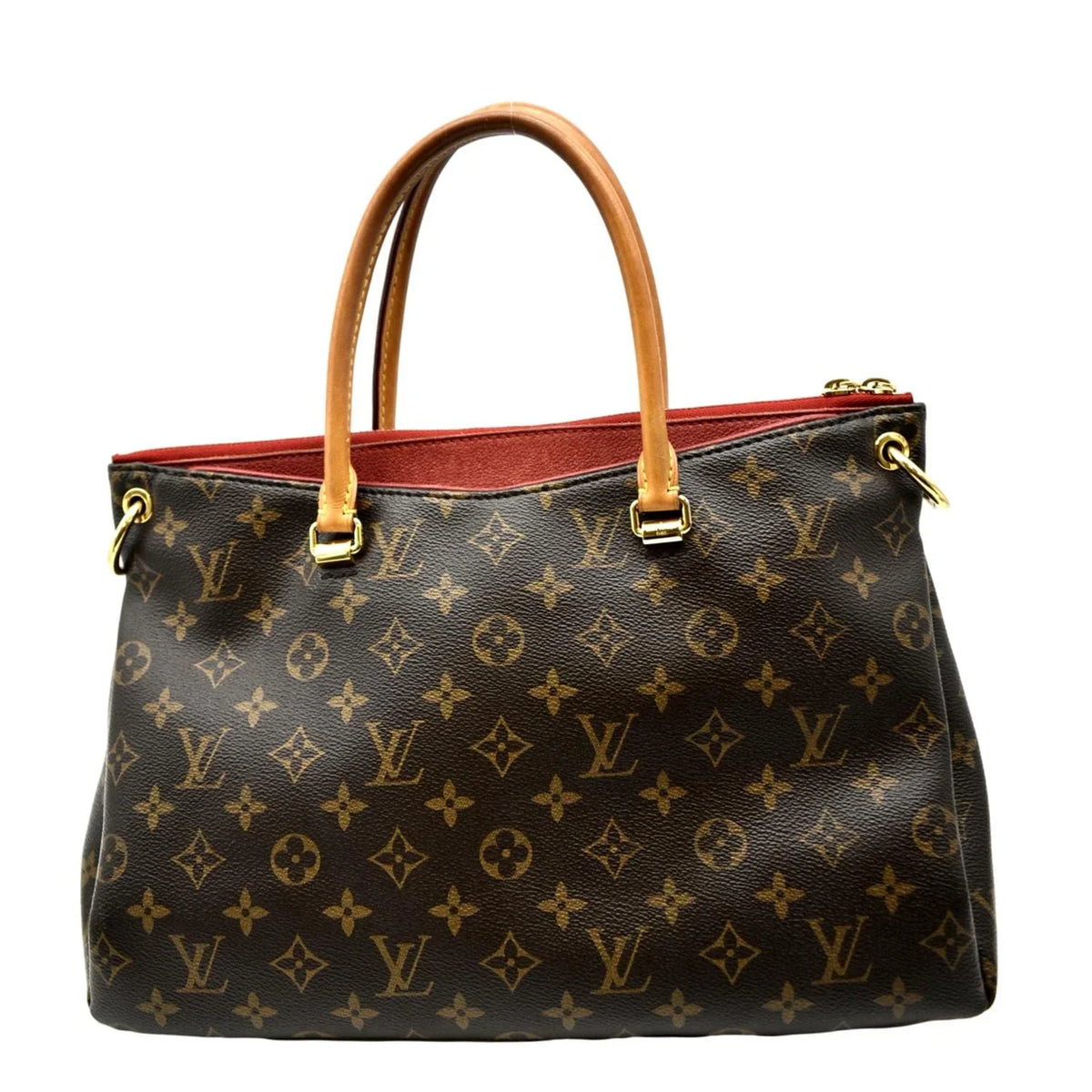 Pre-owned LOUIS VUITTON Pallas MM Monogram Canvas Shoulder Bag Brown