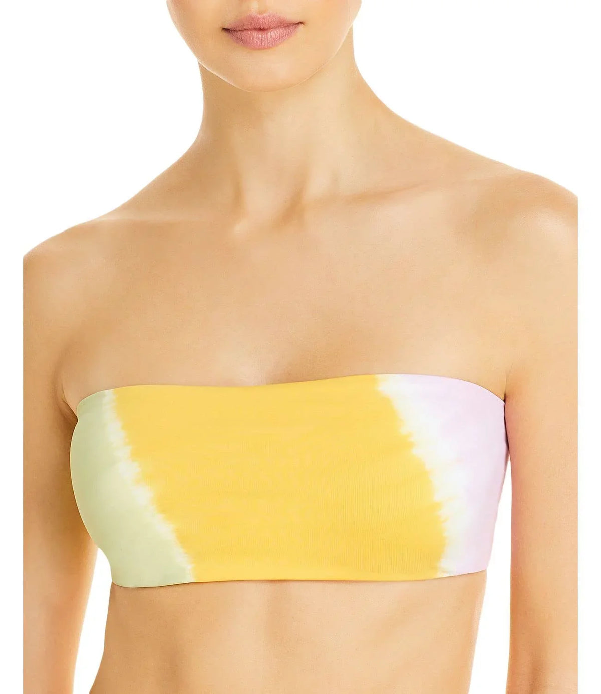 L Space Womens Tie-Die Strappy Bikini Swim Top