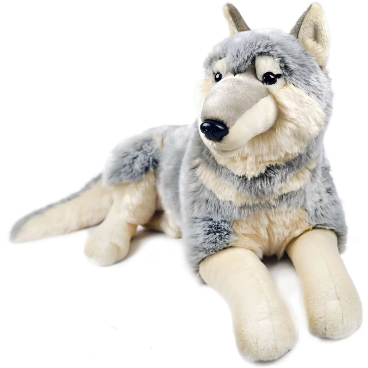 Winry The Wolf - 27 Inch (Not Including Tail Measurement) Stuffed Animal Plush Dog - by Tiger Tale Toys