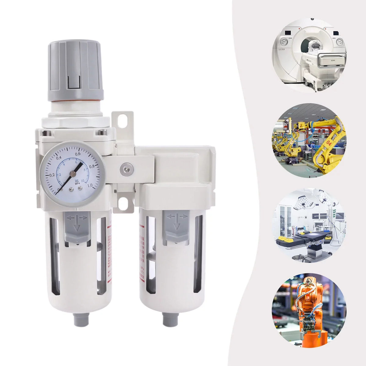 1/2" NPT Air Pressure ReguLatitudeor Air Dryer System Filter Water Trap Separator