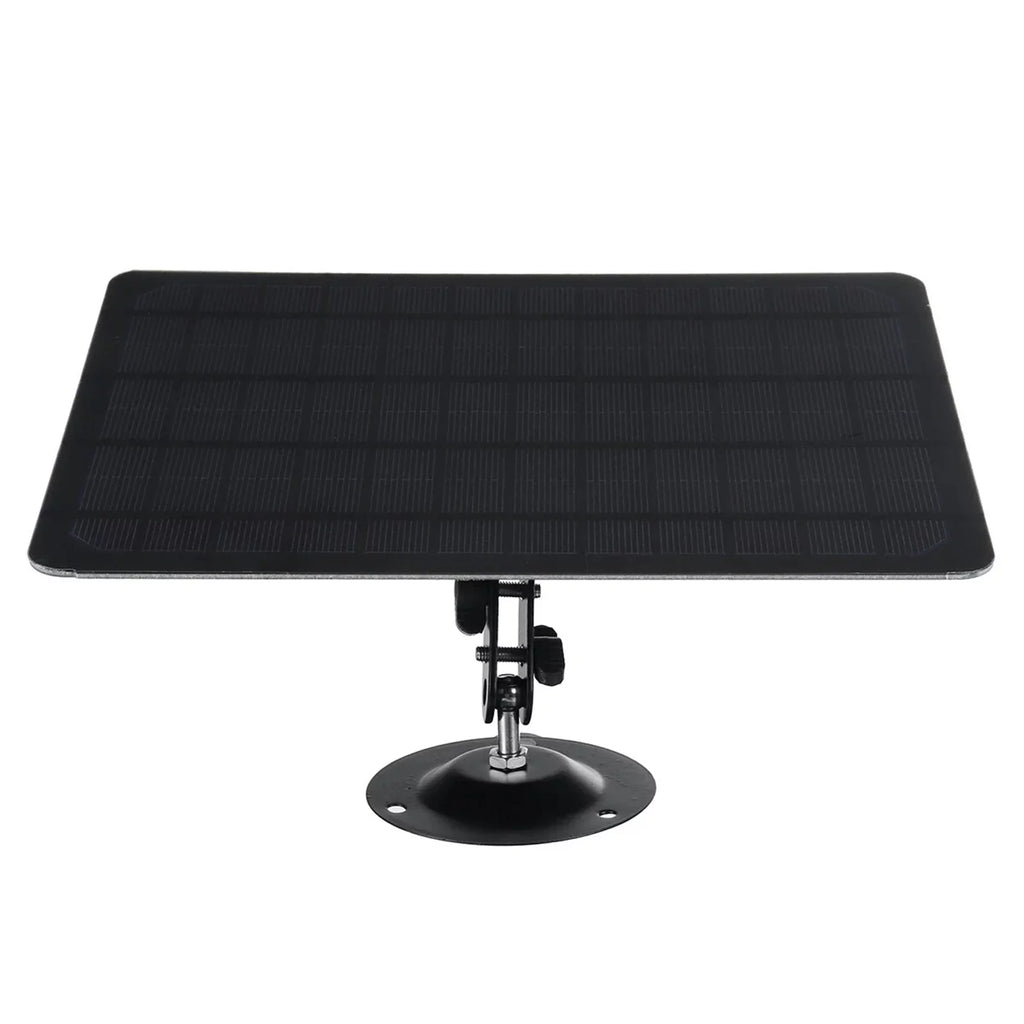 Shinysix USB Solar Panel 10W 6V Monocrystal Silicon Charging PLatitudee, 360-degree Rotation, Waterproof, Wall Mounted for USB Camera