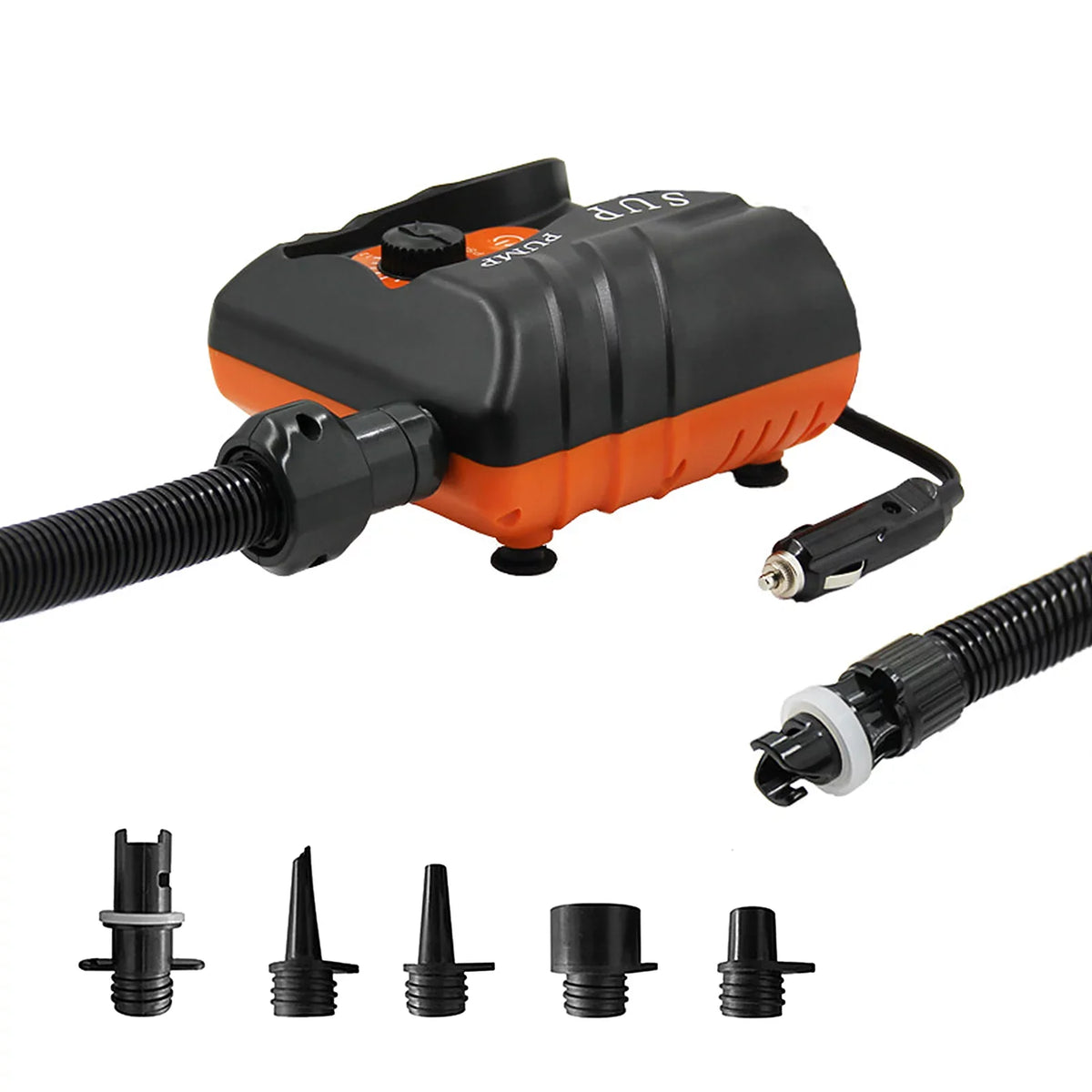 Anself Easy to Use 16 PSI Electric Air Pump with 6 Nozzles for InfLatitudeables and Boats,