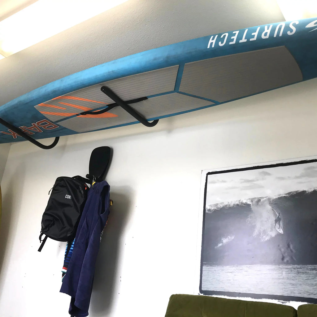 COR Surf Stand Up Paddleboard | SUP | Surfboard Wall or Ceiling Rack | Simple Effective Design