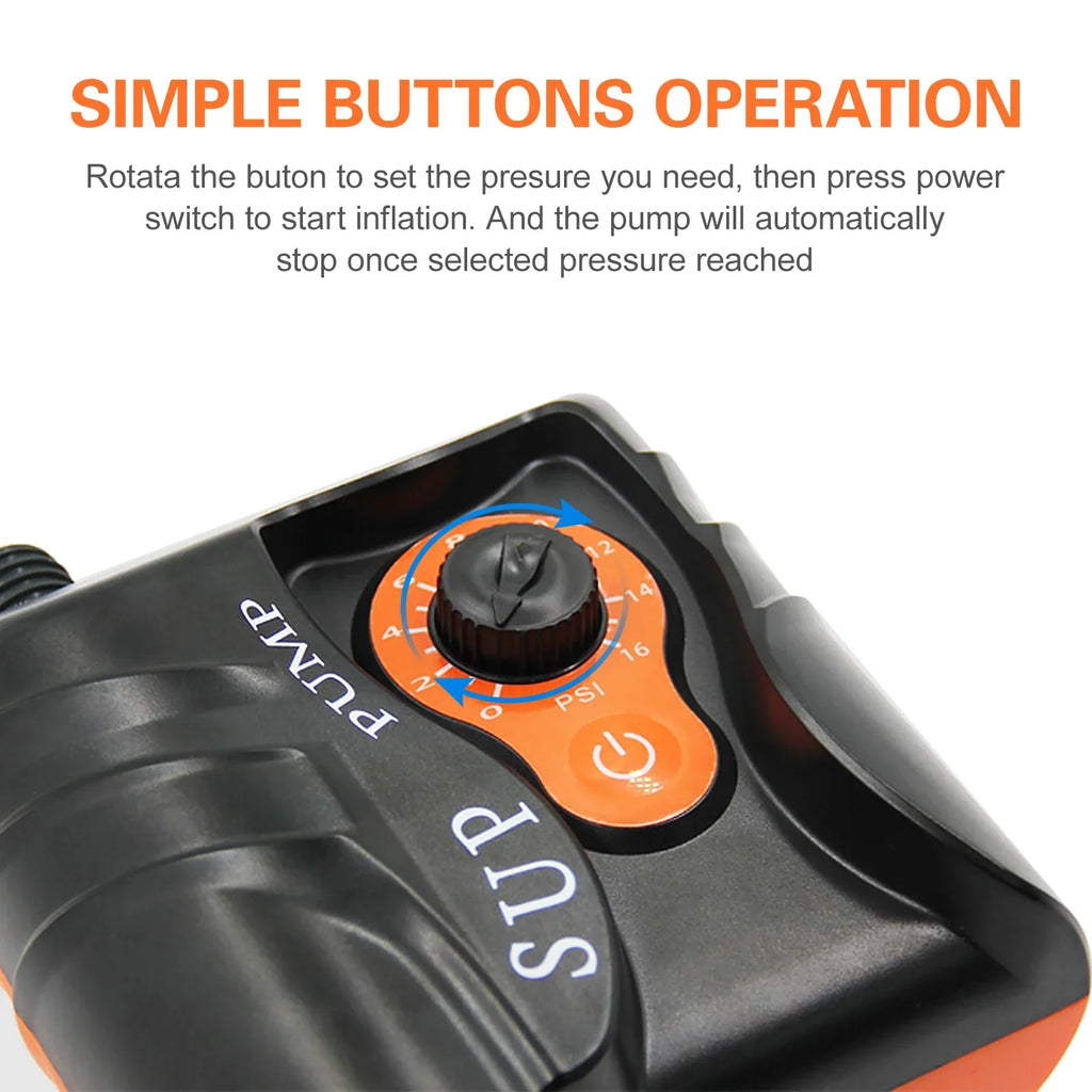 Anself Easy to Use 16 PSI Electric Air Pump with 6 Nozzles for InfLatitudeables and Boats,