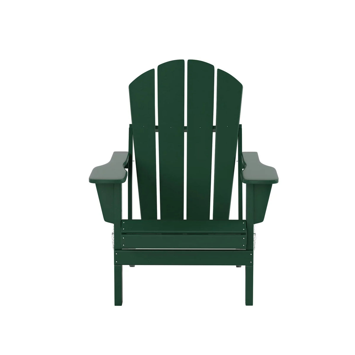 EXTRA PLATINUM Classic Outdoor Patio Folding Poly Adirondack Chairs (Set of 4), Dark Green