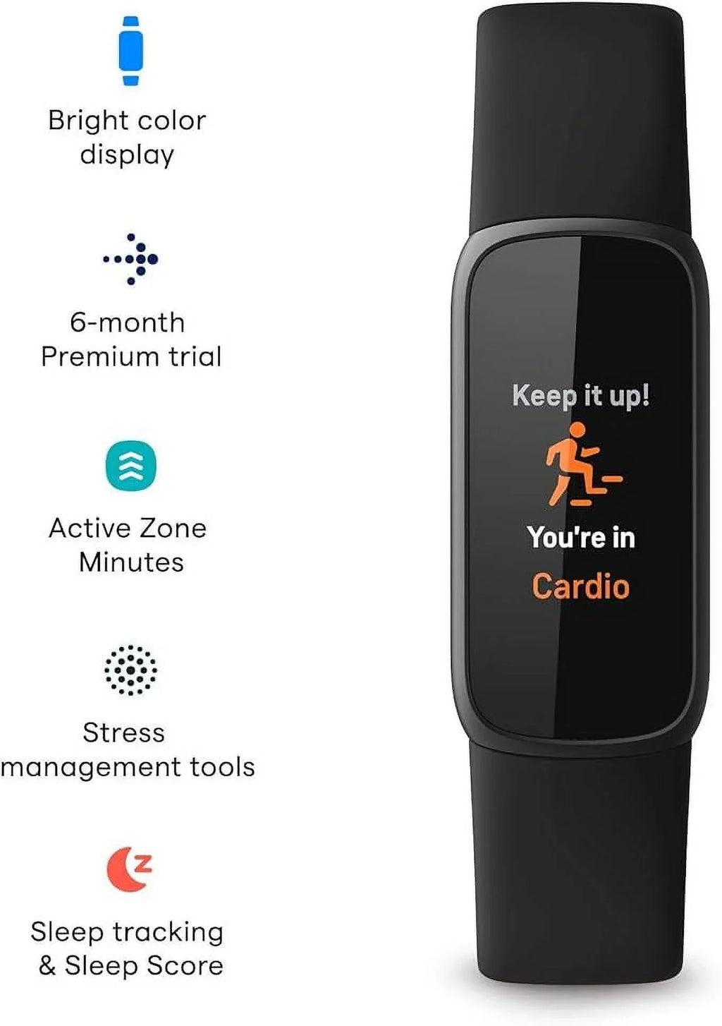Open Box Fitbit Luxe-Fitness Wellness-Tracker Stress Management Sleep-Tracking FB422BKBK