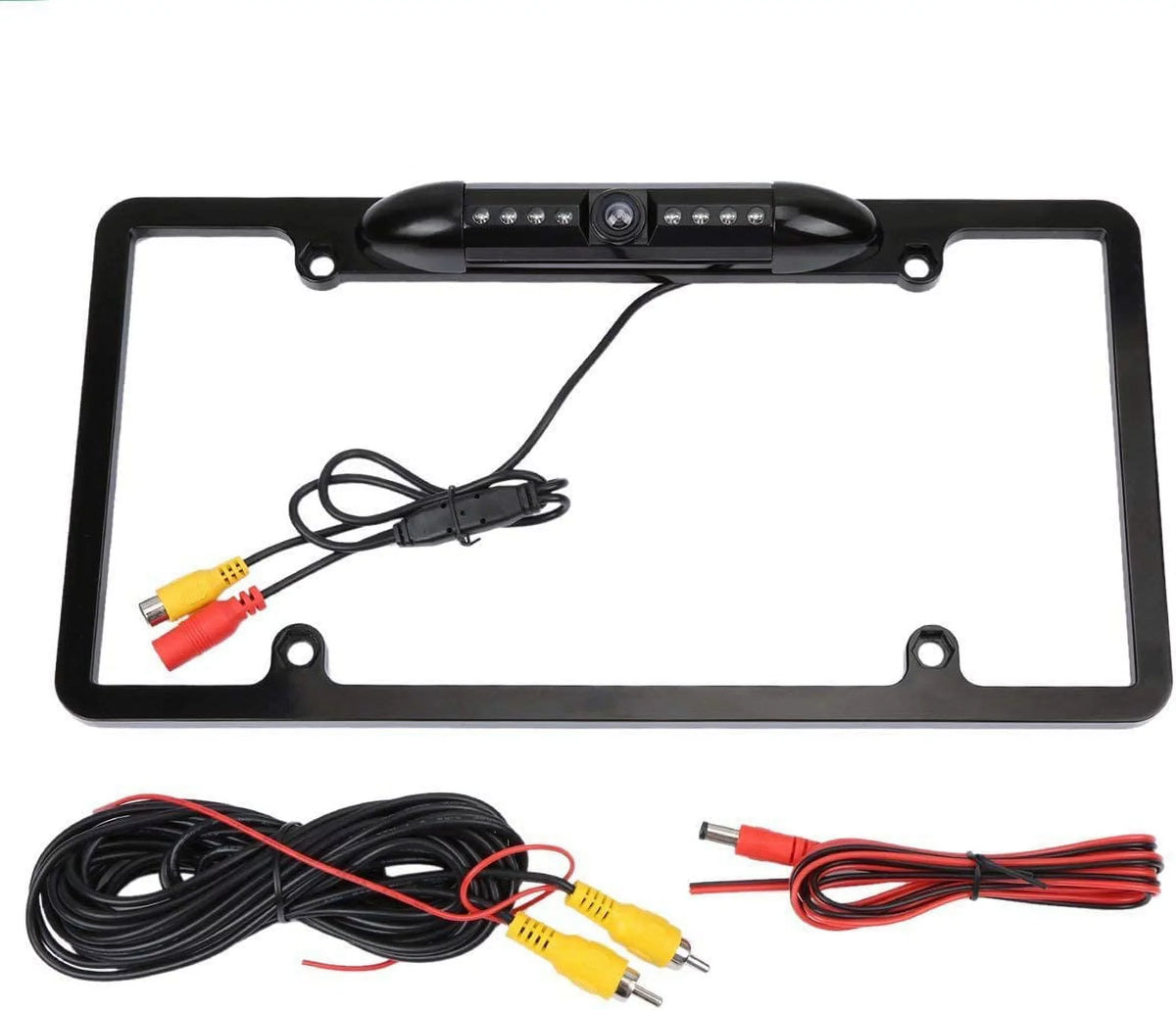 Backup Camera Rearview License PLatitudee Frame for ALPINE INE-W970HD INEW970HD Black