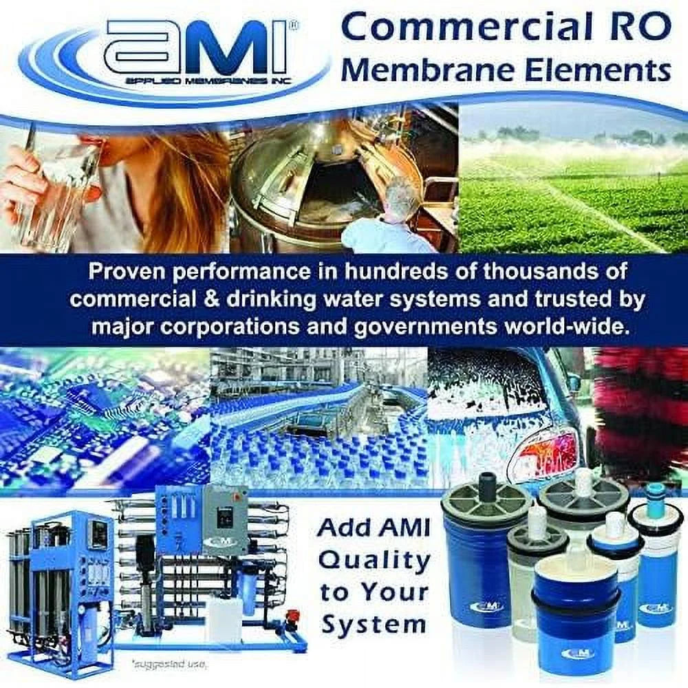 Extra Low Energy Reverse Osmosis Membrane For Tap Water | 850 GPD At 100 Psi | 99% Rejection | Replacement XLE RO Membrane |   M-T2540AXLE