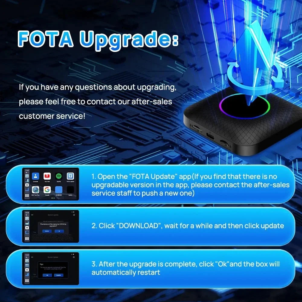 Carlinkit Ai Box Android 13 Led Wireless Android Auto & Apple CarPlay Smart Tv Box QCM6225 For Youtube Netflix Car Accessories