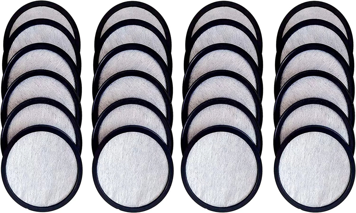 24-Mr. Coffee Replacement Charcoal Water Filter Disk for Most Mister Coffee Machine Brewers, White