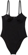 Medium Victoria's Secret Essential Wicked One-Piece Swimsuit Black Underwire M New