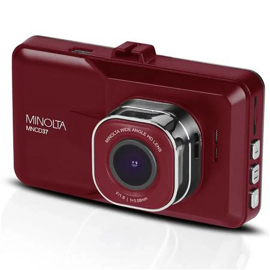 MNCD37 Full HD 3" LCD Screen Dash Cam, Red, 2-Pack