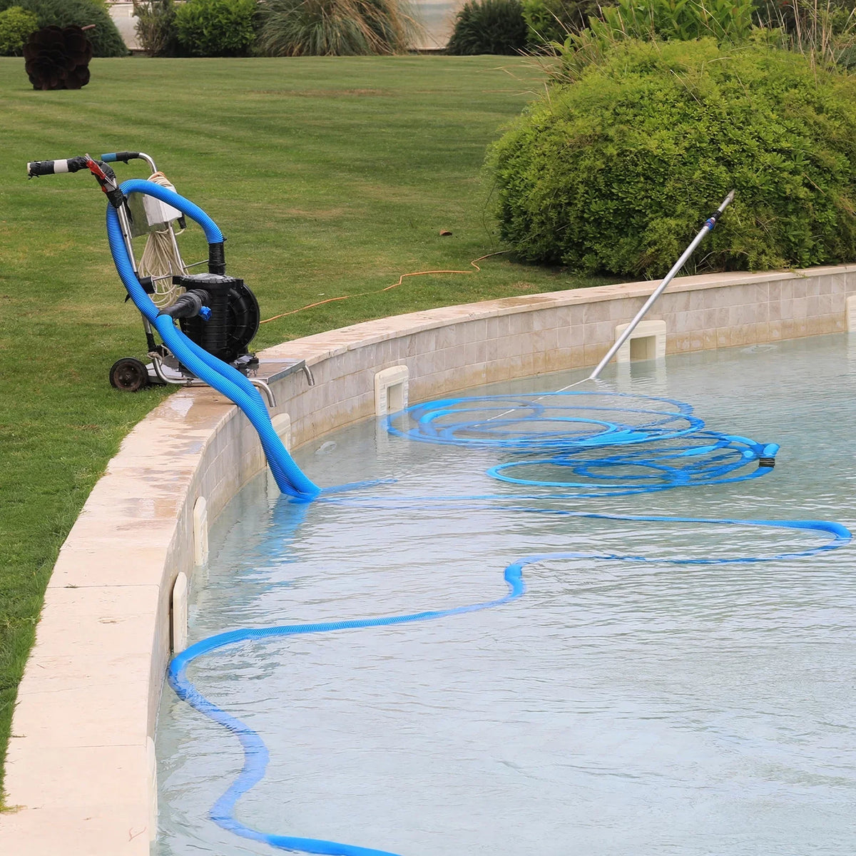 Lightweight Backwash Hose Lay FLatitude Reinforced Discharge PVC Hose 40mm ID 49ft for Swimming Pool