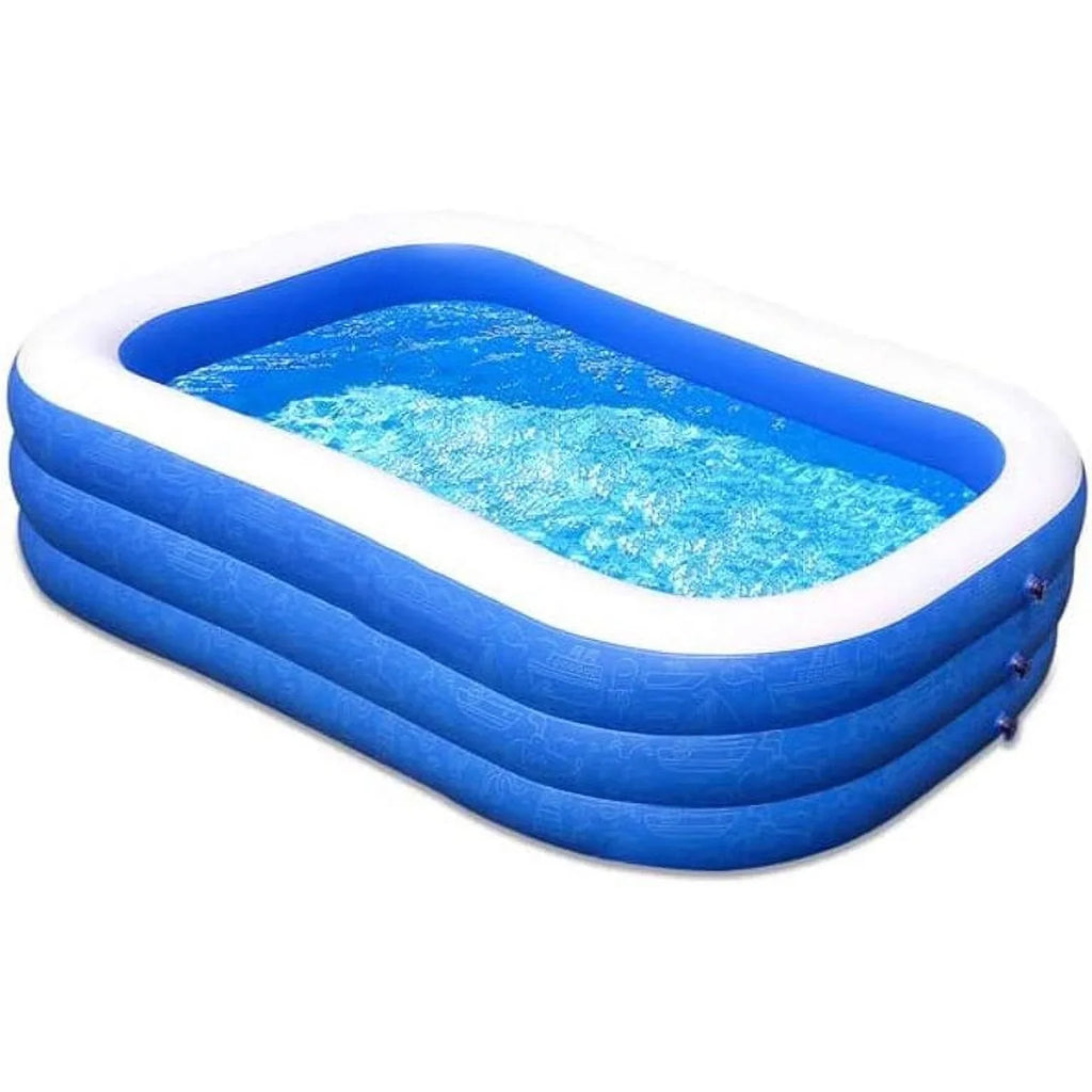 92"x56"x20"Outdoor InfLatitudeable Swimming Pool Full-Sized Kiddie Lounge Pool
