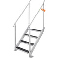 Vevor  Dock Stairs 30-38 in. Adjustable Height, 500 lbs Load Capacity Dock Ladder 4 Step
