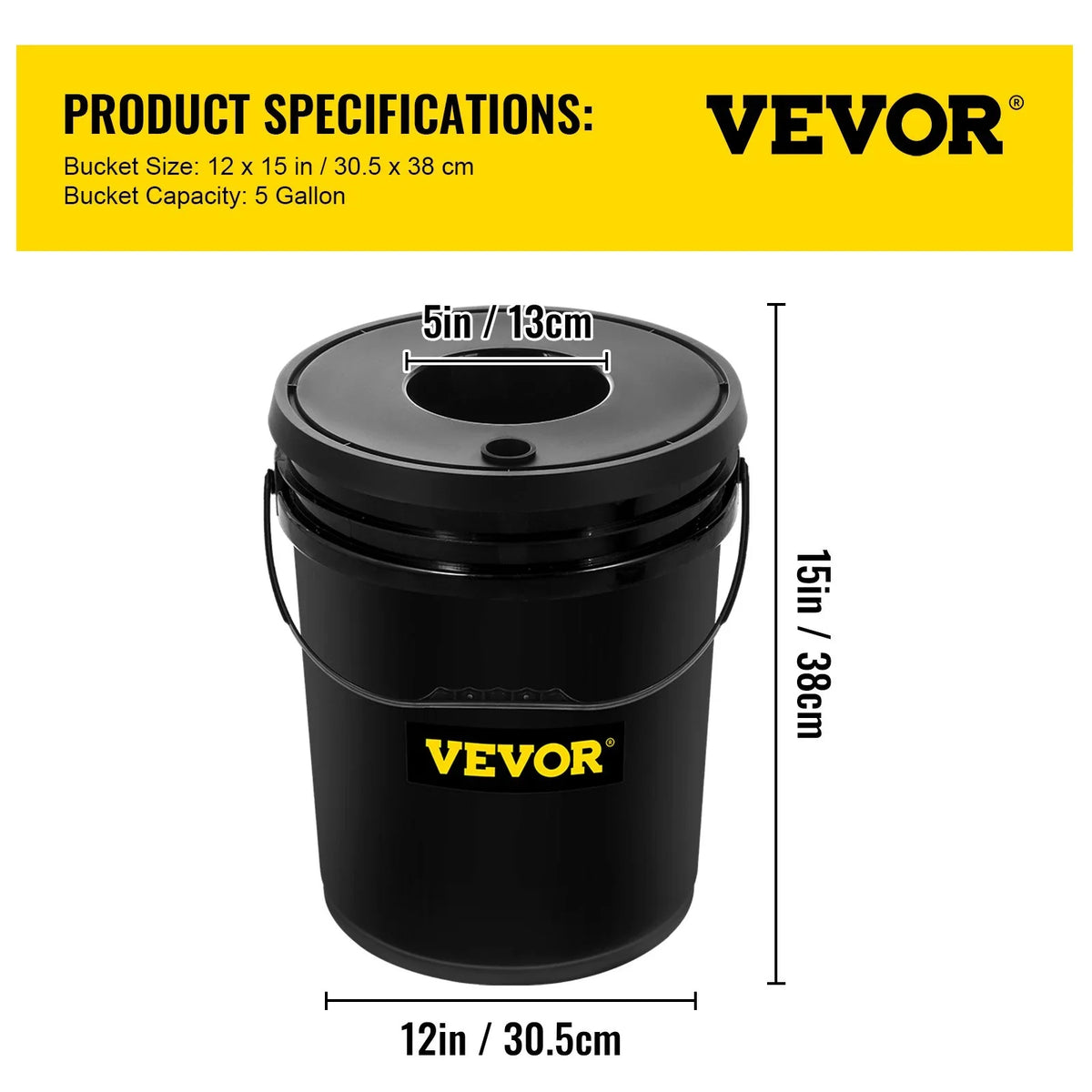 VEVOR DWC Hydroponic Grow Kit, 5-Gallon, 4-Bucket System with Pump, Air Stone & Water Level Indicator for Indoor/Outdoor Leafy Vegetables