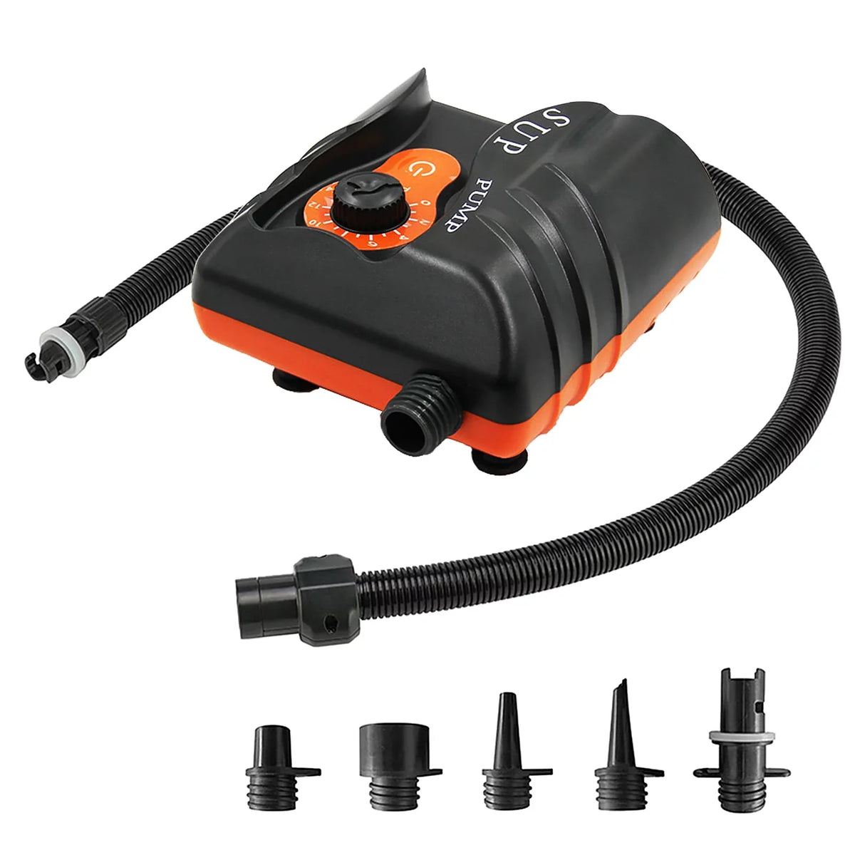 Anself Easy to Use 16 PSI Electric Air Pump with 6 Nozzles for InfLatitudeables and Boats,