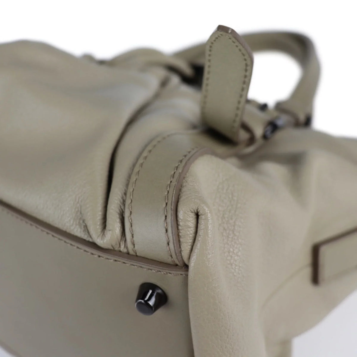 Pre-Owned BURBERRY Burberry tote bag leather beige 2WAY shoulder (Good)