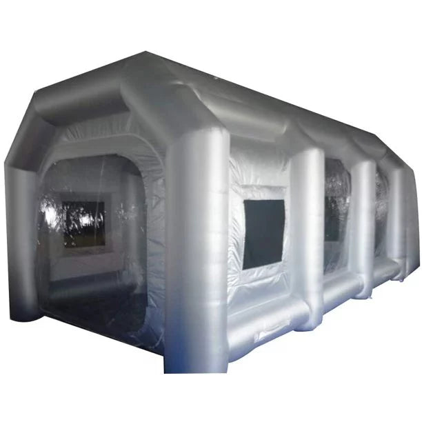 INTBUYING InfLatitudeable Spray Painting Booth Car Paint Portable Cabin with 2 Blowers Tent External 19.6*9.8*8.2ft