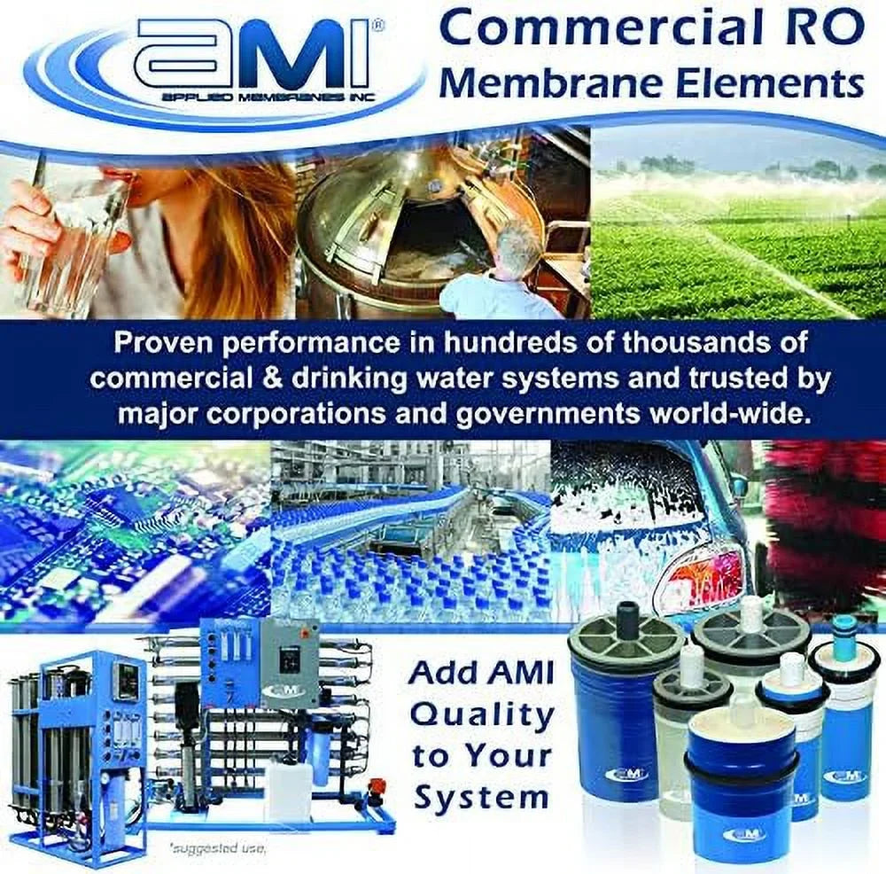 Extra Low Energy Reverse Osmosis Membrane For Tap Water | 850 GPD At 100 Psi | 99% Rejection | Replacement XLE RO Membrane |   M-T2540AXLE