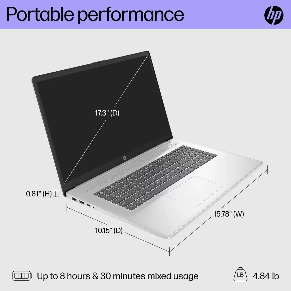 HP 17.3" HD Touchdisplay Laptop, Intel Core i7-1355U, 32GB RAM, 1TB SSD, Backlit Keyboard, Win11 Home