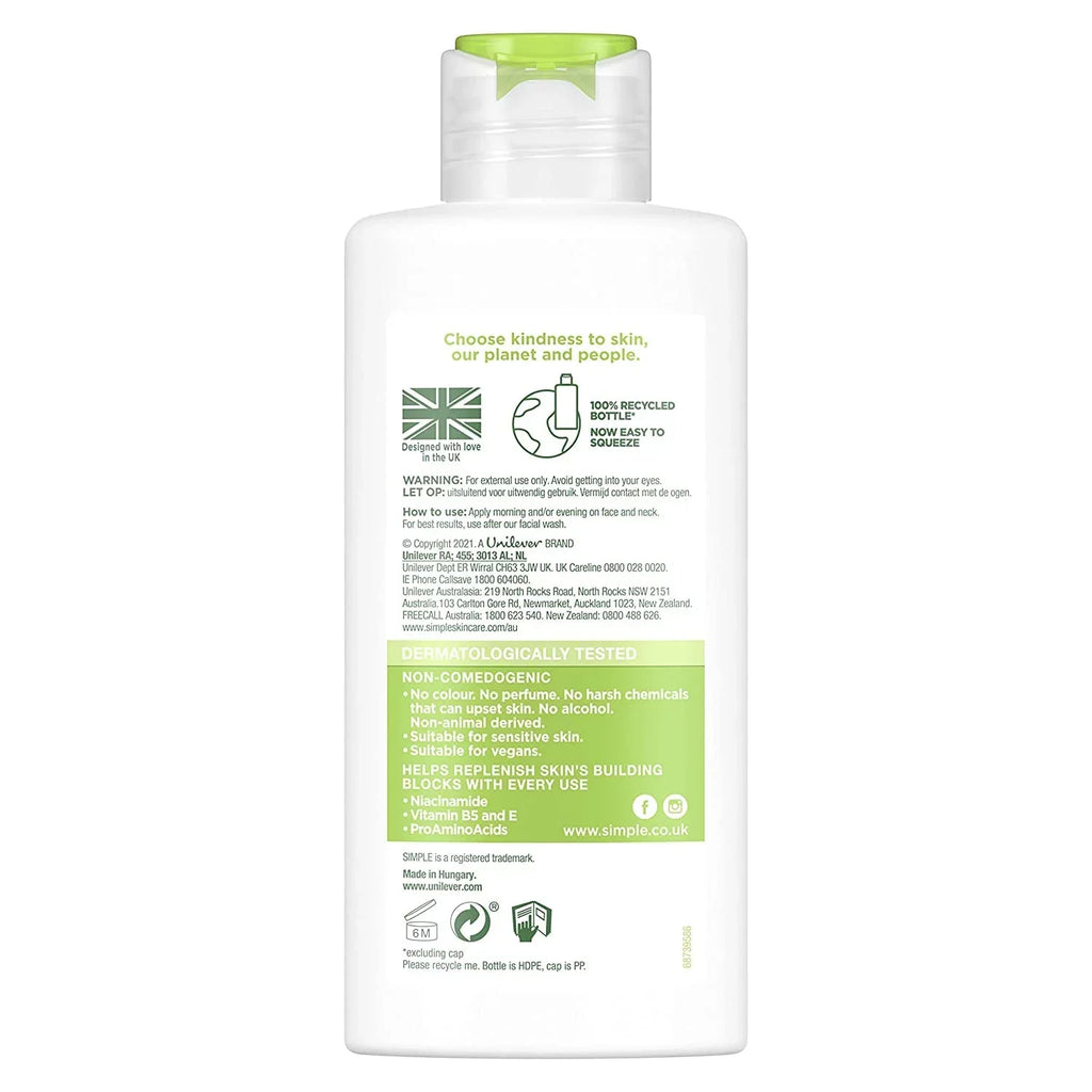 Simple Skin Hydrating Moisturizer, Facial Moisturizer For Sensitive Skin With 12 Hour Moisturization, 4.2 Ounce (Pack Of 3)