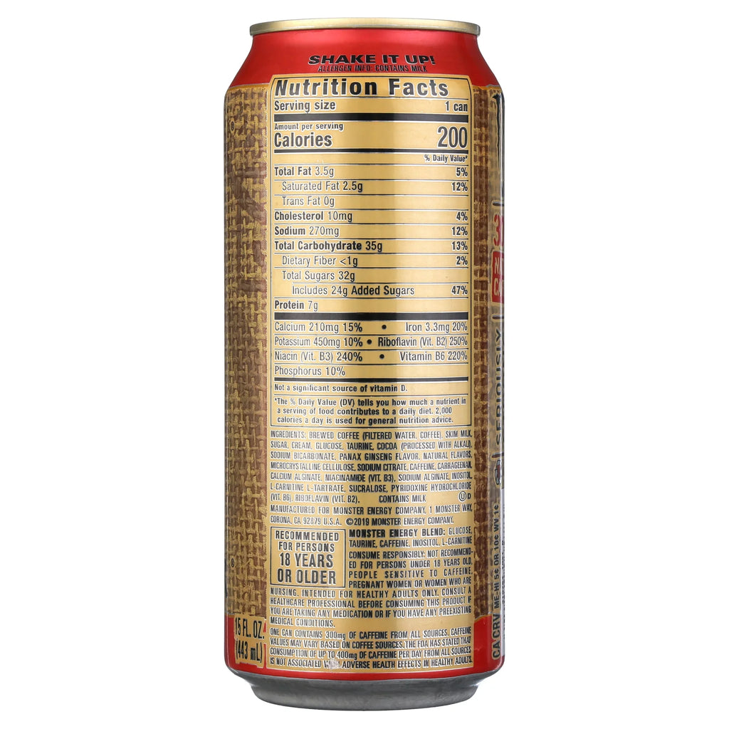 Monster Java 300 Mocha, Triple Shot, Coffee, 15 fl oz Cans, 12 Ct