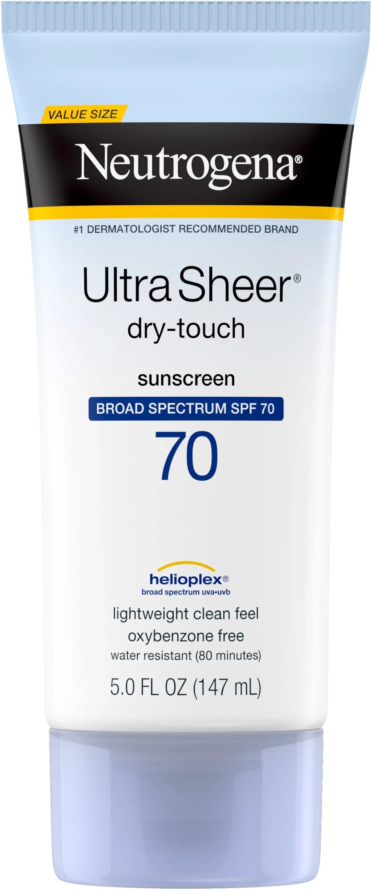 6 Pack - Neutrogena  Ultra Sheer Dry-Touch Sundisplay Lotion, Broad Spectrum SPF 70 UVA/UVB, 5 fl. oz 1 ea