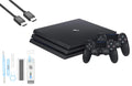 Pre-Owned Sony PlayStation 4 Pro 1TB Gaming Console Black HDMI Cable 2 Controller With BOLT AXTION Cleaning Kit Bundle (Refurbished: Like New)