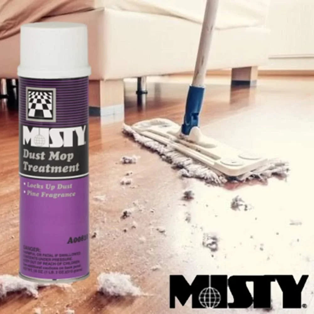 Misty Dust Mop Treatment Spray - 18 Ounce (Case of 12) 1003402 - Janitorial Grade Spray, Acts Like A Dust Magnet