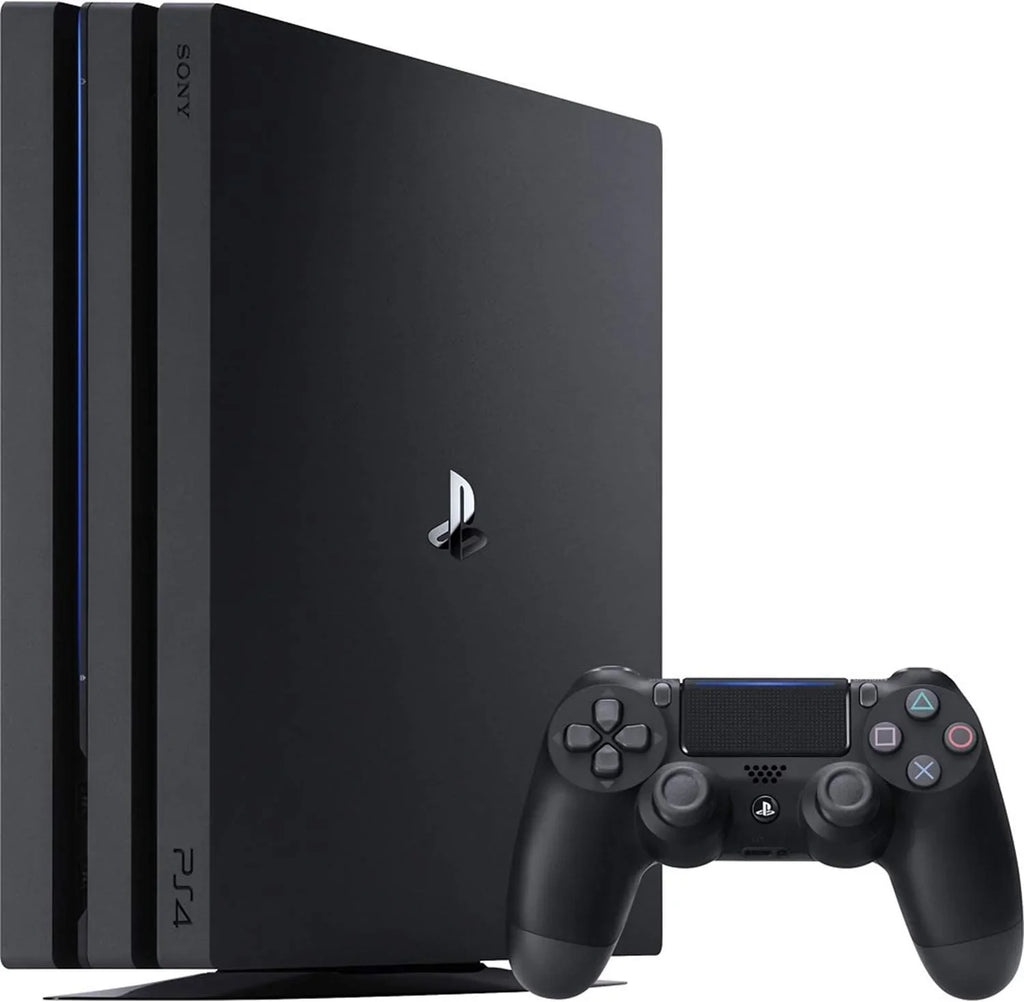 Pre-Owned Sony PlayStation 4 Pro 1TB Gaming Console Black HDMI Cable 2 Controller With BOLT AXTION Cleaning Kit Bundle (Refurbished: Like New)