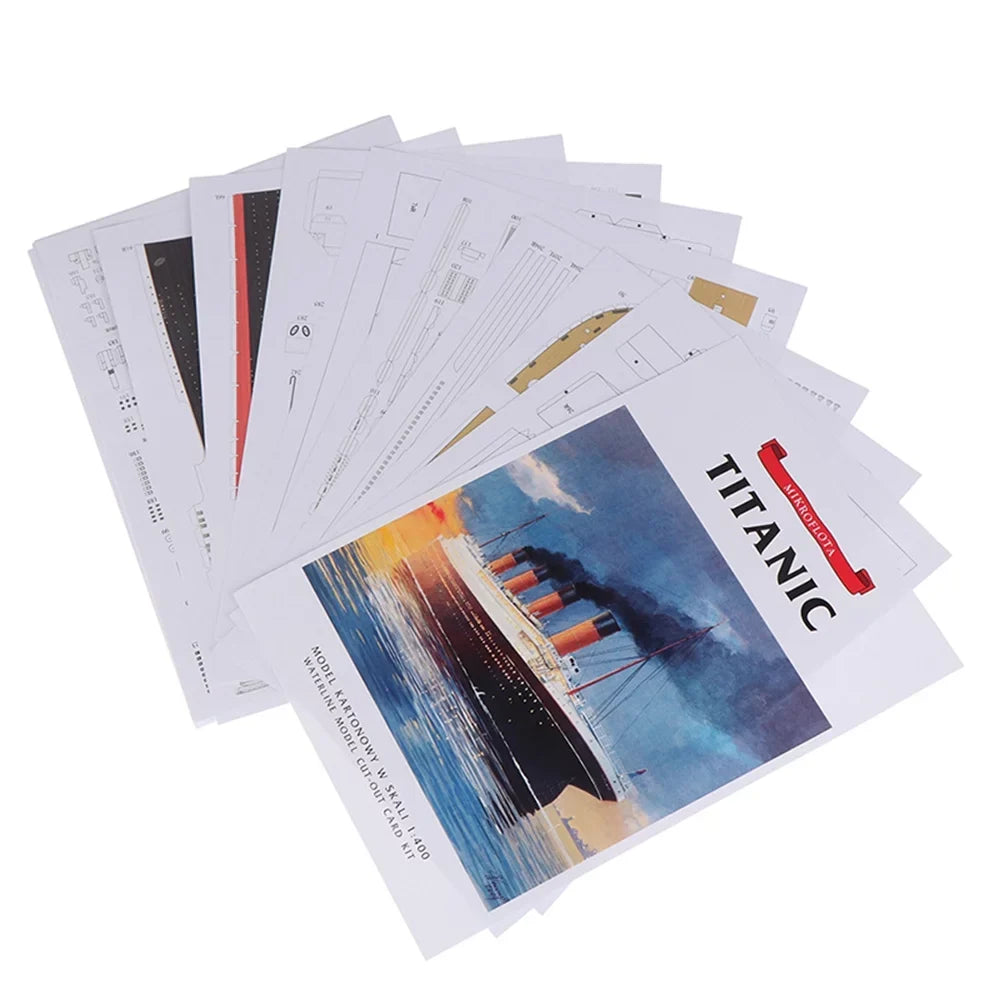 1:400 67*7CM British Titanic Cruise Paper Model Ship Model Handmade DIY Model (Unassembled Kit )