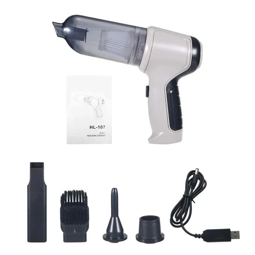 Paddsun Handheld Car Vacuum Cleaner 9000Pa - High-Powered Motor, Ergonomic Design, Long Battery Life, HEPA Filter