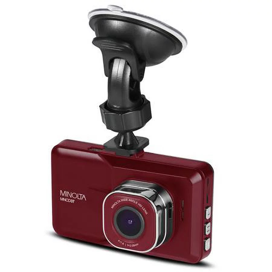 MNCD37 Full HD 3" LCD Screen Dash Cam, Red, 2-Pack