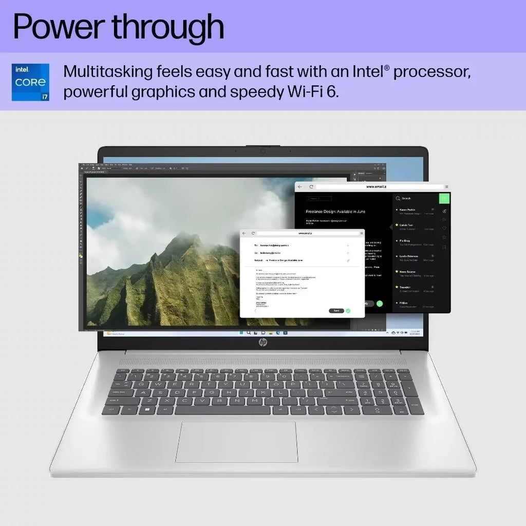 HP 17.3" HD Touchdisplay Laptop, Intel Core i7-1355U, 32GB RAM, 1TB SSD, Backlit Keyboard, Win11 Home