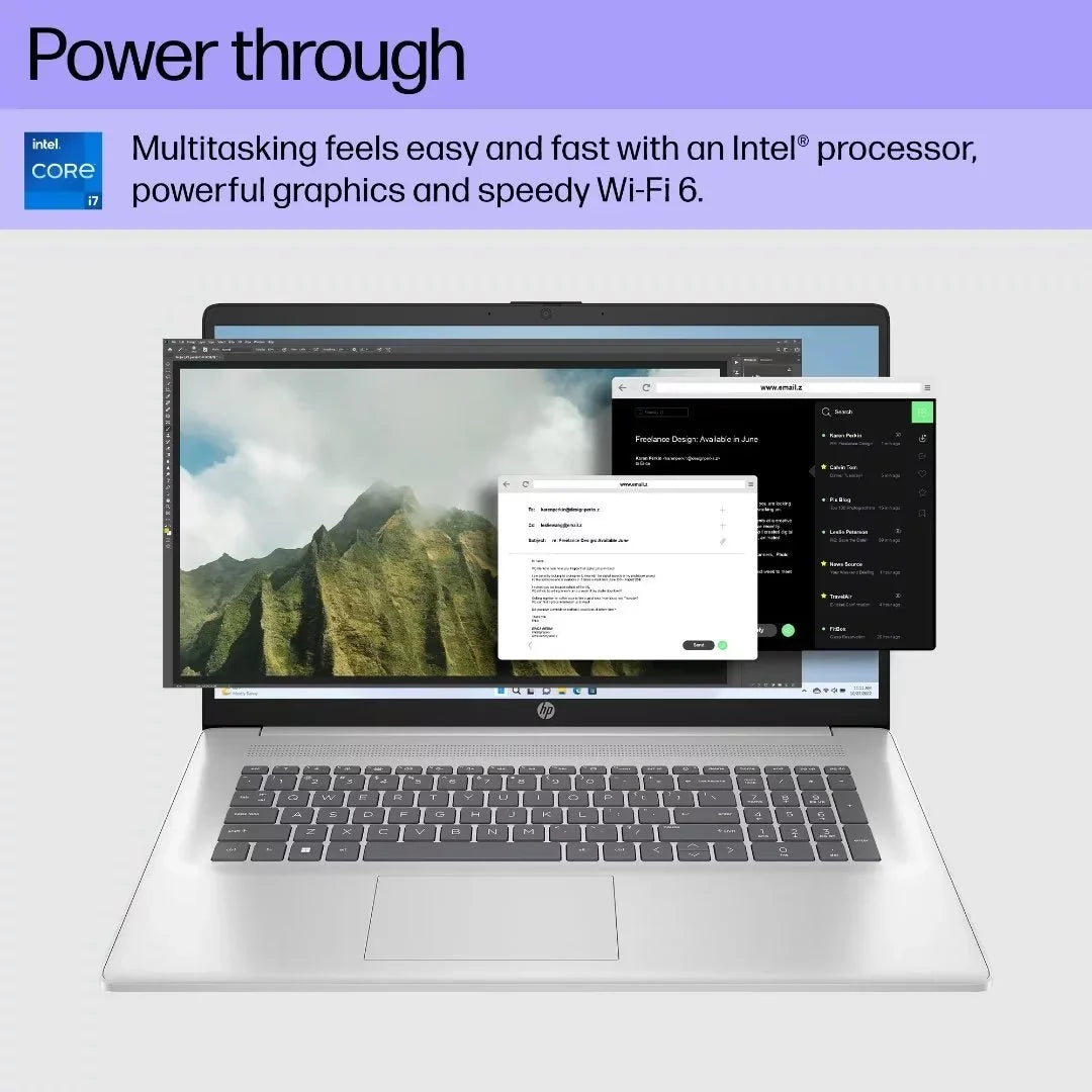 HP 17.3" HD Touchdisplay Laptop, Intel Core i7-1355U, 32GB RAM, 1TB SSD, Backlit Keyboard, Win11 Home