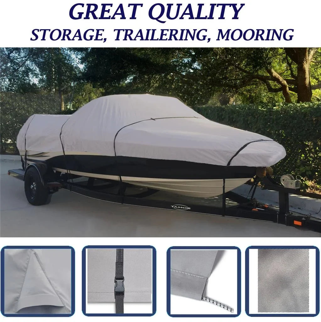 BOAT COVER Compatible for NORTH RIVER SEAHAWK 18'6" O/B COVERED AS I/O 2013-2015 STORAGE, TRAVEL, LIFT