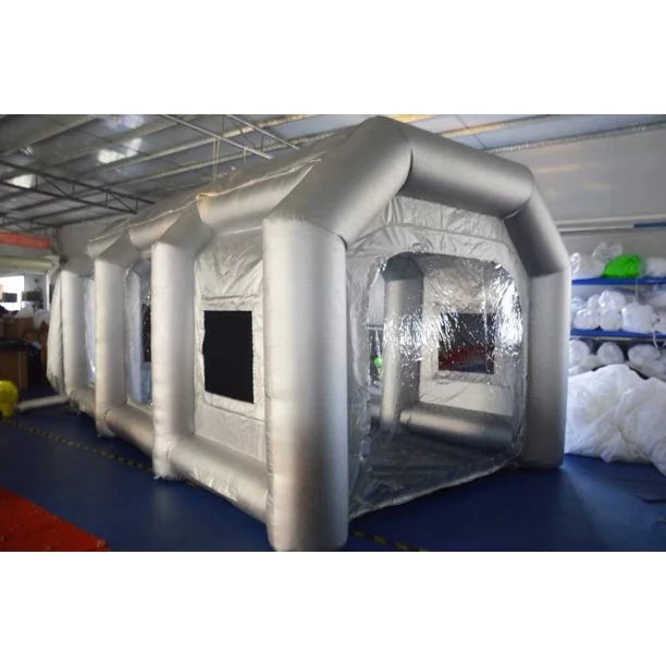 INTBUYING InfLatitudeable Spray Painting Booth Car Paint Portable Cabin with 2 Blowers Tent External 19.6*9.8*8.2ft