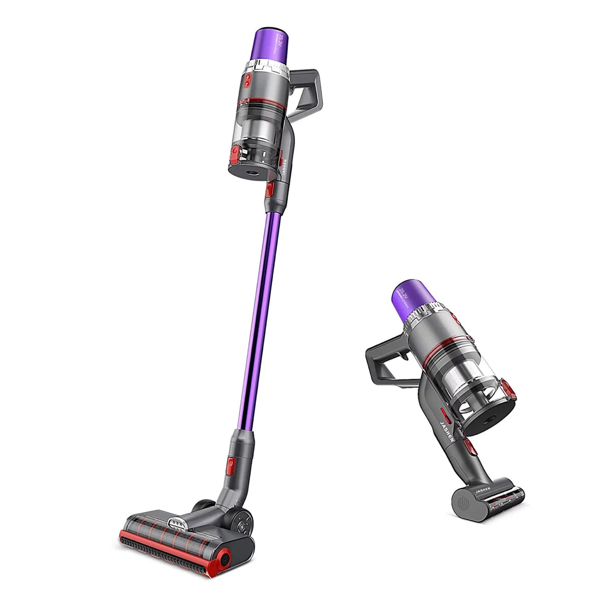 JASHEN V16 Cordless Stick Vacuum Cleaner 26kPa Suction 2500 mAh Battery 350W motor