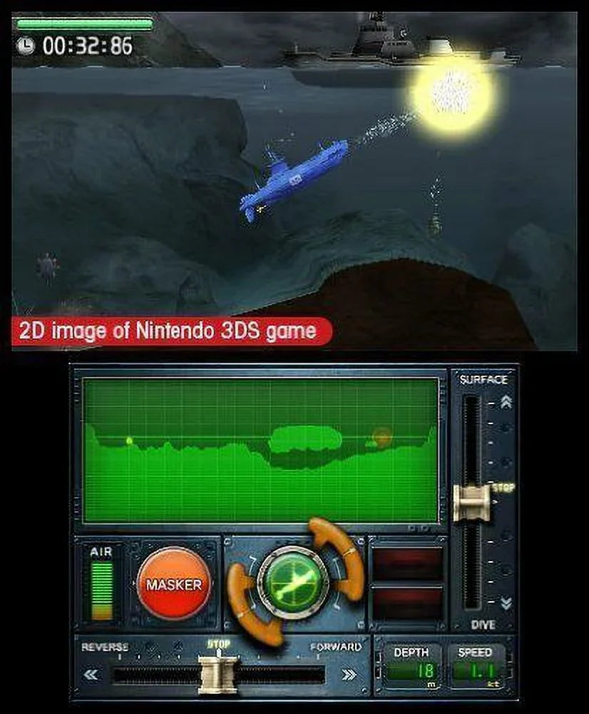 Steel Diver - Nintendo 3DS [NTSC 2DS SimuLatitudeion Submarine Video Game] NEW