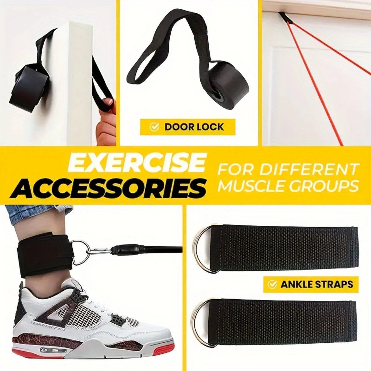 PGAST 11pc Ultimate Resistance Band Set - Medium Tension, Stackable for Full-Body Workout, Includes Accessories & Storage Bag
