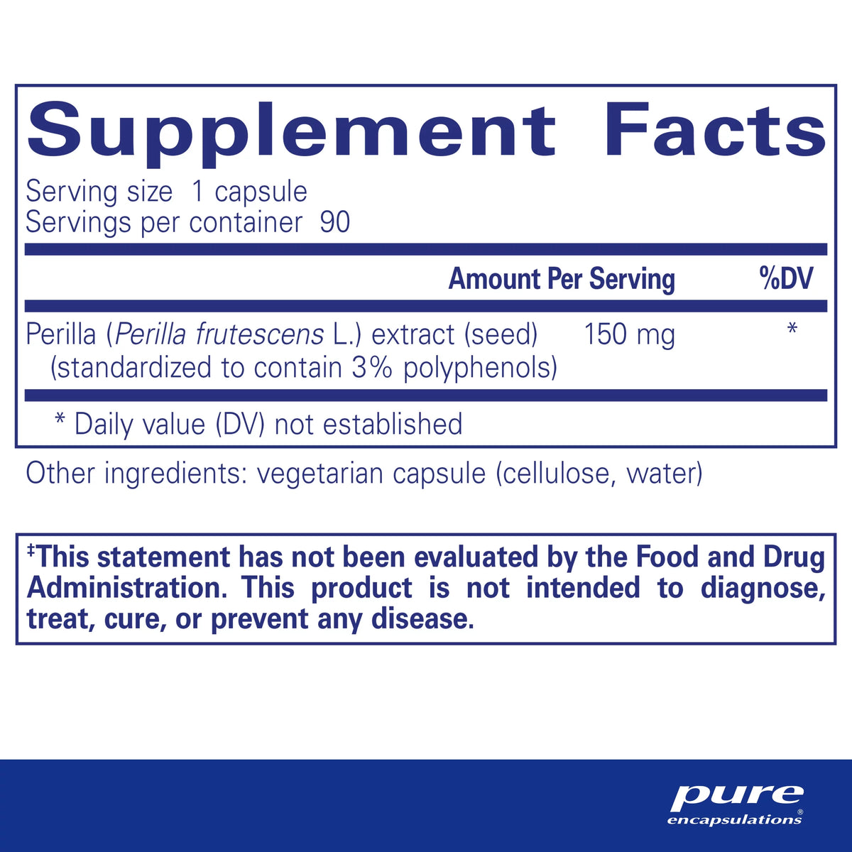 Pure EncapsuLatitudeions Perilla Extract | Support for Healthy ModuLatitudeion of Th2 Cytokines and Mucosal Health* | 90 Capsules