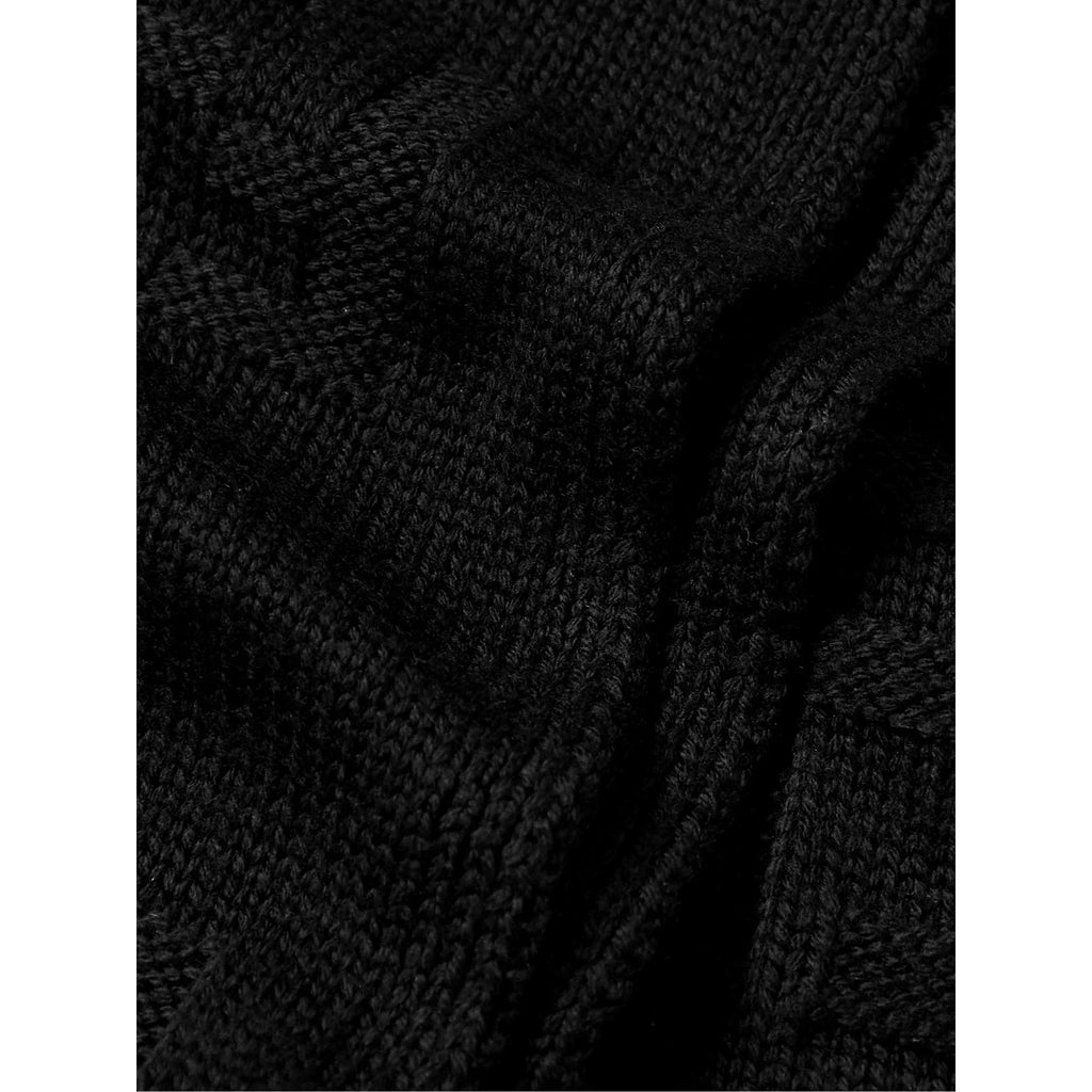 Fendi FF Karl Nero Jacquard Wool Scarf FXS124