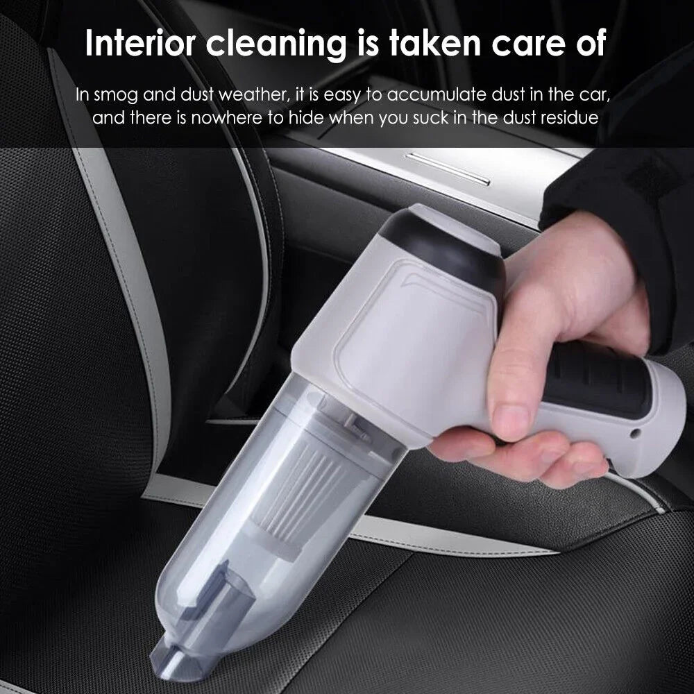 Paddsun Handheld Car Vacuum Cleaner 9000Pa - High-Powered Motor, Ergonomic Design, Long Battery Life, HEPA Filter