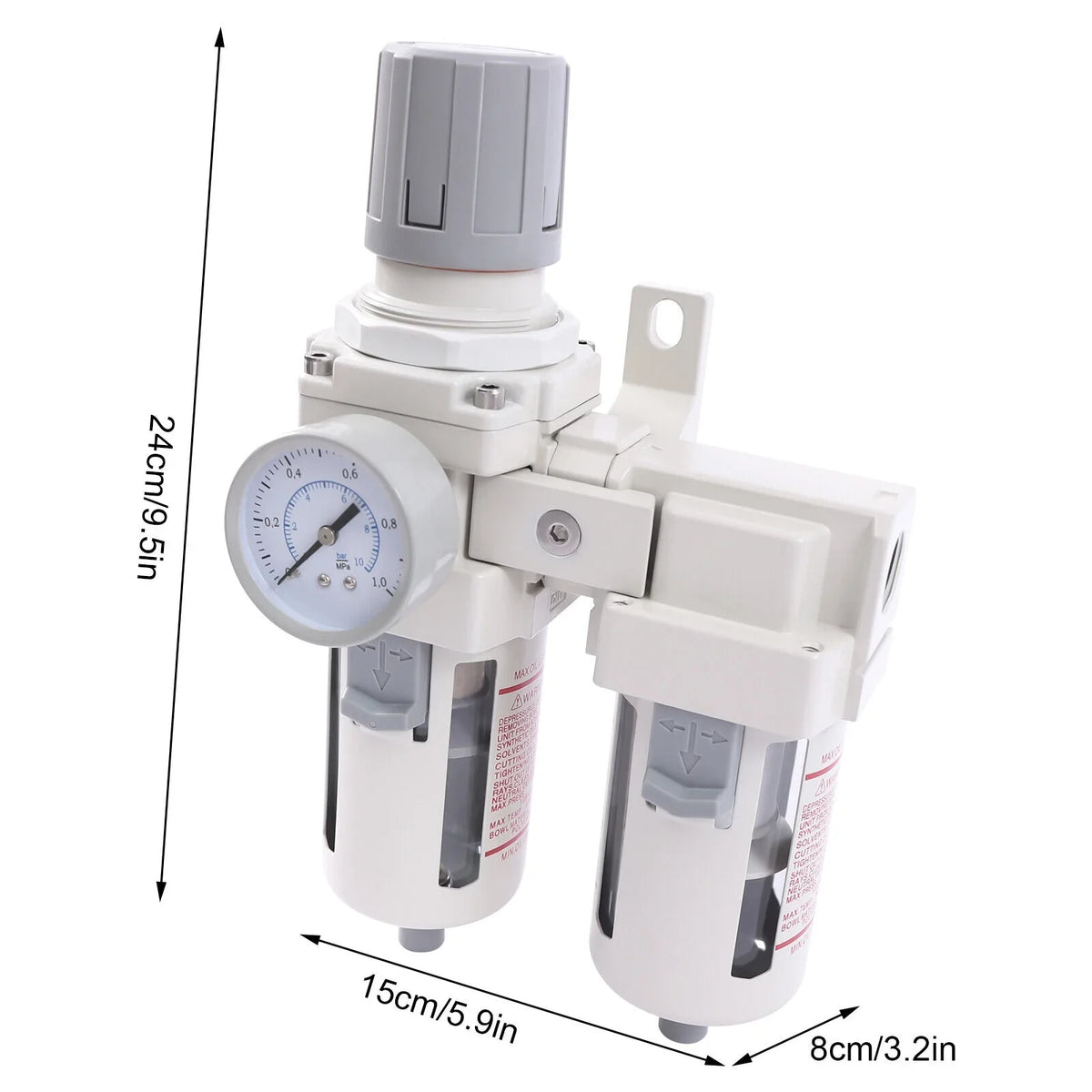 1/2" NPT Air Pressure ReguLatitudeor Air Dryer System Filter Water Trap Separator