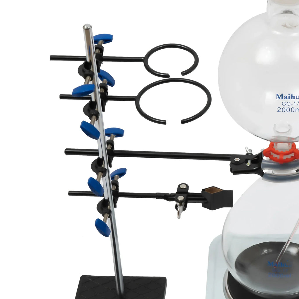 Miumaeov 2000ML Essential Oil DistilLatitudeion Apparatus with Condenser + Hot Stove + Essential Oil Separator Lab Glass DistilLatitudeion Kit Steam Water Distiller Purifier
