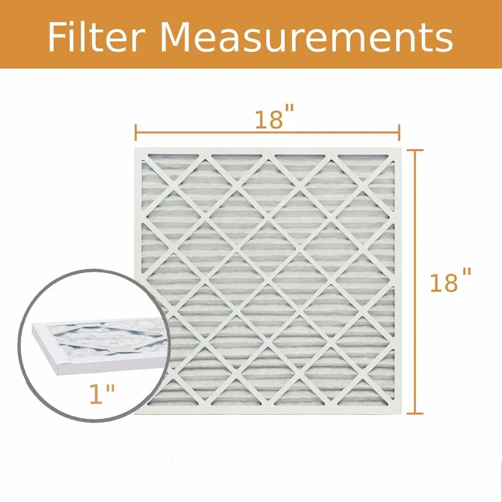 18x18x1 Key Pleat PuroLatitudeor Air Filter - MERV 8 (6 Pack)
