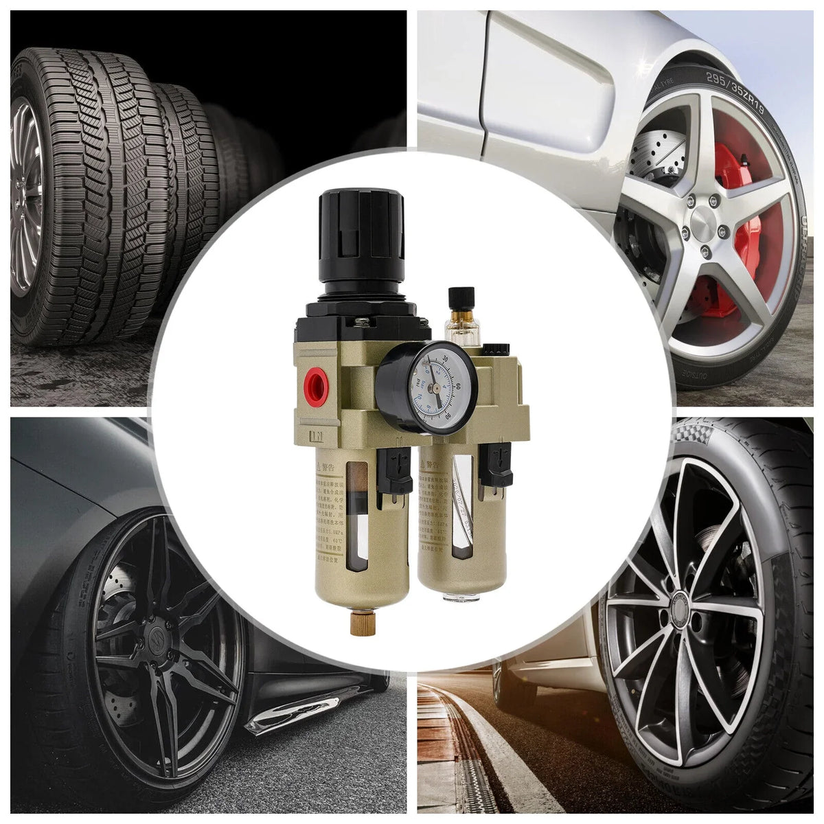 Oil Water Separator ReguLatitudeor Trap Filter Tire Changer Machine Part Equipment New